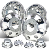 19.5x6.75 Northstar Mirror Polished Wheel Kit – Fits 2005+ Ford F53 & F600 Chassis (10x225mm, 4 Wheels)